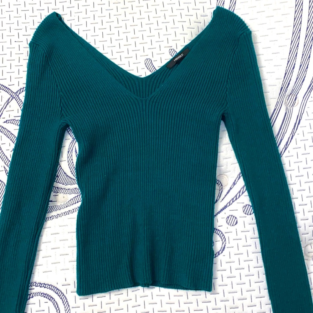 Green VNeck Sweater